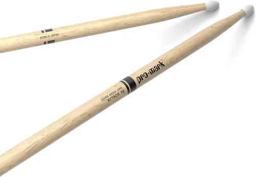 ProMark Baquetas de tambor - Ataque clásico 5B, baquetas de roble Shira Kashi, punta de nylon ovalada, un par