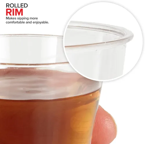 Miniatura 5 de Stock Your Home Vasos de chupito de 2 onzas – 250 mini vasos de chupito de plástico (2 onzas) vasos desechables transparentes para chupitos
