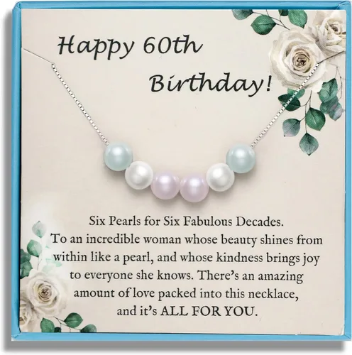 Miniatura 16 de Sereney Regalos de cumpleaños para niñas y mujeres, collar de perlas de plata esterlina como regalo de cumpleaños de 7, 9, 10, 11, 13, 15, 16, 18
