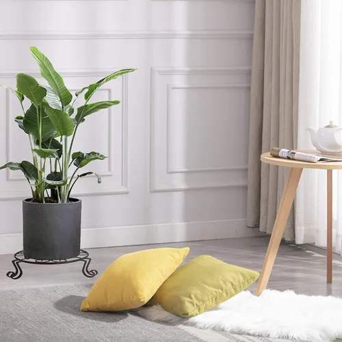 Miniatura 9 de Paquete de 2 soportes para plantas de 12 pulgadas, soportes metálicos resistentes a la corrosión para uso en interiores y exteriores, soportes