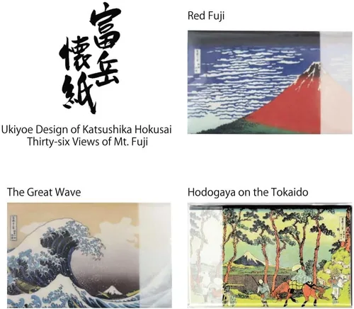 Miniatura 4 de Ukiyoe Design of Katsushika Hokusai "Hodogaya on The Tokaido" de Treinta y seis vistas del Monte Fuji Mino Washi Torecón Japonés Kaishi Papel 20