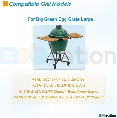 Rejilla de cocción de 18 3/16 pulgadas para Big Green Egg Large CIF999A, rejilla de hierro fundido mate, piezas de repuesto para rejilla de Big