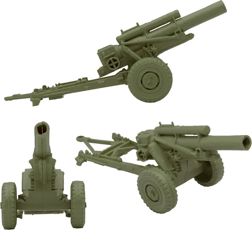 Miniatura 6 de BMC Classic Marx US obuses - azul 3pc plástico ejército hombres artillería de campo
