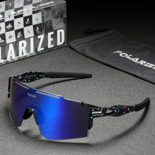 Miniatura 3 de Gafas de sol deportivas polarizadas UV400 para hombres y mujeres, gafas de ciclismo resistentes al viento para conducción, carrera, golf, lentes