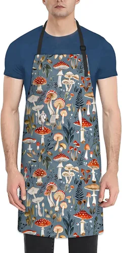 Miniatura 17 de Hermoso delantal de tortuga marina para mujeres y hombres, delantales de chef de cocina de tela Oxford Margarita72