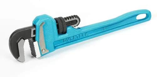 DURATECH Llave de tubo de 8 pulgadas de gran capacidad, llave de fontanería ajustable, mango de hierro fundido maleable, supera el estándar GGG