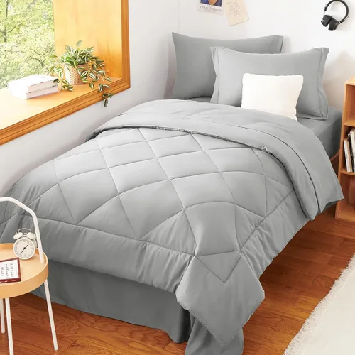 Miniatura 63 de CozyLux Juego de edredón tamaño King, color naranja quemado, toda la ropa de cama en una sola bolsa, 7 piezas: edredón, fundas de almohada