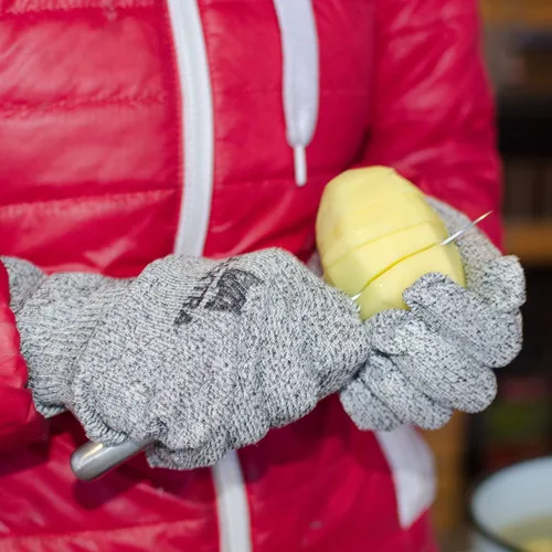 Miniatura 9 de Guantes de trabajo de seguridad resistentes a cortes de nivel 5 ACKTRA, 12 pares