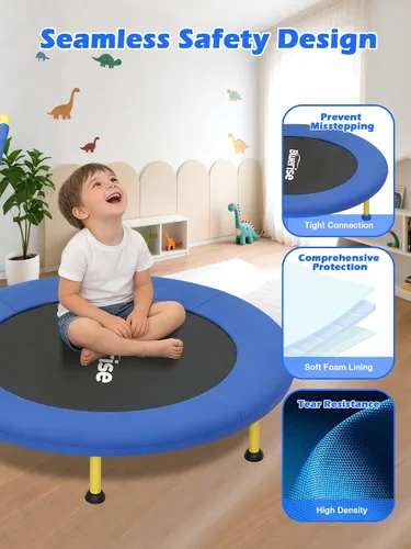 Miniatura 3 de Bluerise - Cama elástica de 3 pies para niños, para jugar en interiores, fácil de instalar, cama elástica recreativa para bebés