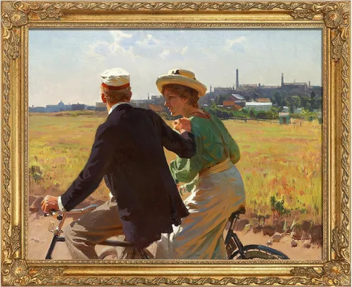 Miniatura 18 de Marco dorado antiguo para lienzo estirado de 8 x 10, marco de pintura barroca de madera maciza para retratos, paisajes, impresiones de arte