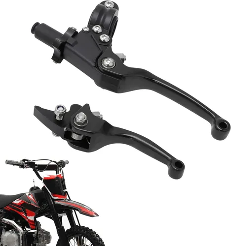 JFG RACING Palanca de freno de embrague para motocicleta, palancas plegables de 7/8'' 22mm, aleación de aluminio, universal para CRF50, KLX, SSR,