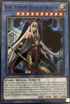 Yu-Gi-Oh! - Ruina, Reina Suprema del Olvido - OP08-EN004 - Super Rara - Edición ilimitada - Paquete de torneo OTS 8