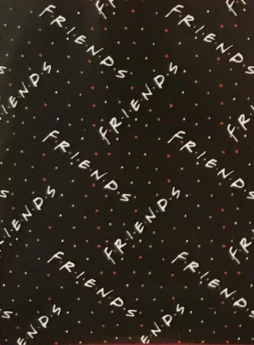 Miniatura 2 de Manta polar negra con logotipo de Friends