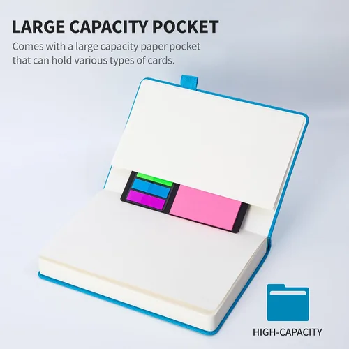 Miniatura 8 de KaiRuiYing Cuaderno de diario rayado con soporte para bolígrafo, 320 páginas, 7.6 x 10.3 pulgadas, papel grueso B5-100 GSM, para escribir, trabajo
