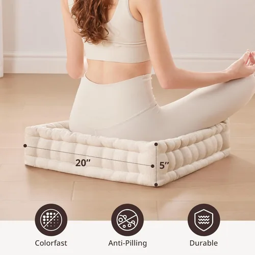 Miniatura 3 de Intelligent Design Azza Almohada de Suelo, Cojines Grandes para Sentarse para Adultos, Almohada de Suelo para Meditación o Yoga, Felpilla Lustrosa