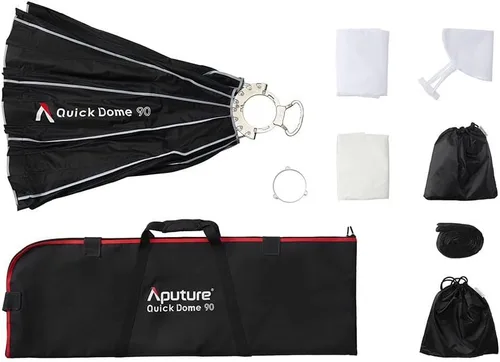Miniatura 9 de Aputure Light Dome Quick Dome 90 Softbox, 90cm (3 pies) Softbox Circular Bowens Mount con Diseño de Liberación Rápida, Incluye Difusión, Rejilla