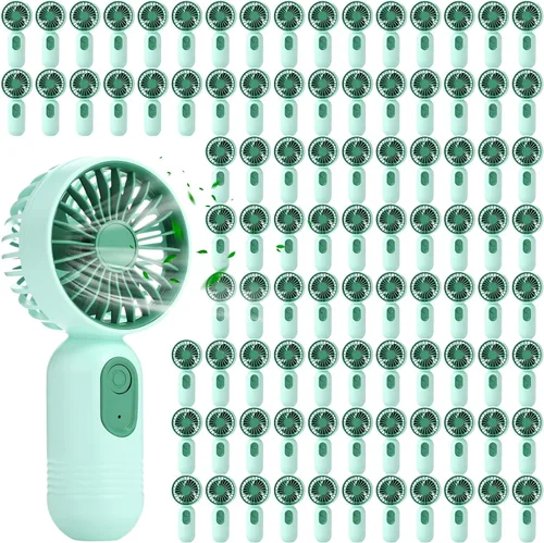 Miniatura 32 de Rossesay Miniventilador portátil a granel, lindo ventilador de mano ligero, pequeño ventilador personal de mano y pestañas de 3 velocidades