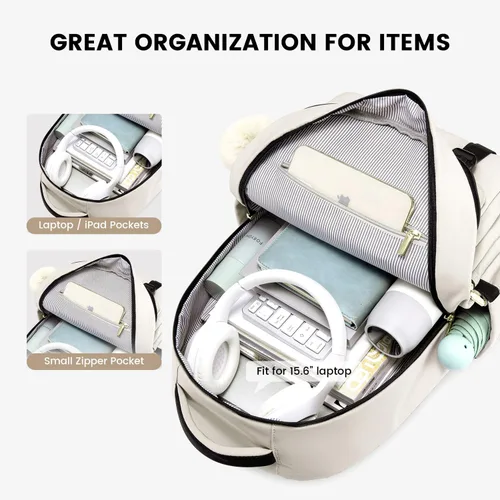 Miniatura 9 de LOVEVOOK - Mochila de regreso a clases para adolescentes, mochila escolar para niñas de 14 a 16 años, linda mochila para estudiantes, bolsa de viaje