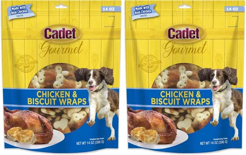 Miniatura 15 de Cadet Envolturas Gourmet de Batata y Pollo Masticables de Ingredientes Limitados para Perros, Golosinas de Entrenamiento Saludables y Naturales