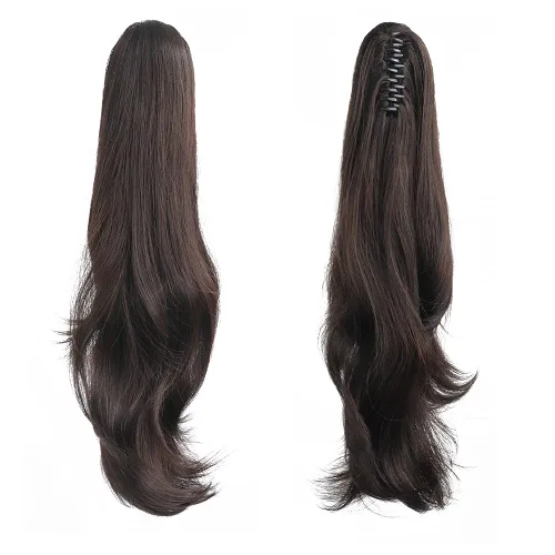 Miniatura 47 de Extensiones de cola de caballo de cabello rubio, extensiones de cola de caballo para mujer, pinza de extensiones de cabello rizado de 12 pulgadas