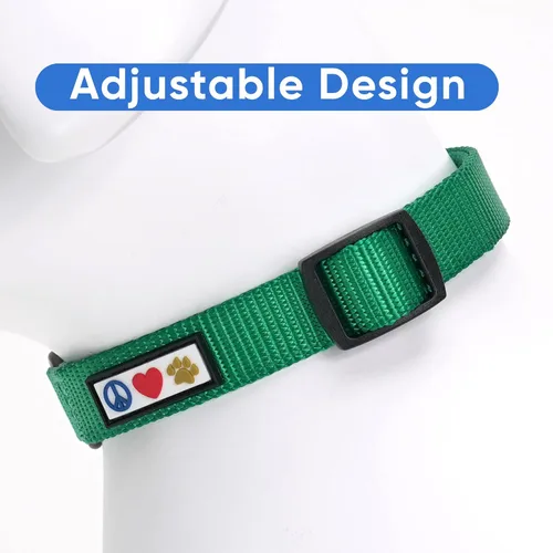 Miniatura 4 de Collar para mascotas Pawtitas, de 6 pies, suave, ajustable, color sólido, de nailon. El collar y arnés a juego para perros y cachorros, se venden