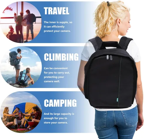 Miniatura 5 de SOLUSTRE Bolsa de cámara Mochilas impermeables para cámara réflex digital SLR estuche de cámara de viaje Mochila de fotografía de gran capacidad