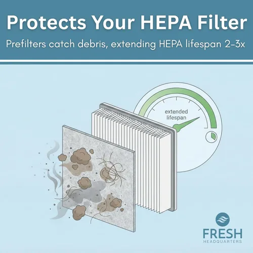 Miniatura 4 de Prefiltro de carbón activado prémium compatible con filtros de purificadores de aire Honeywell R, filtro de repuesto HEPA Prime, prefiltro Honeywell