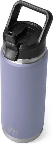 Miniatura 10 de YETI Rambler - Botella de acero inoxidable aislada al vacío con tapa y popote, 26 onzas, color negro