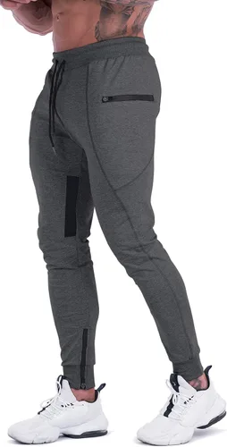 Miniatura 2 de MAIKANONG Pantalones deportivos para hombre, pantalones cónicos, informales, para entrenamiento, gimnasio, entrenamiento, pantalones ajustados