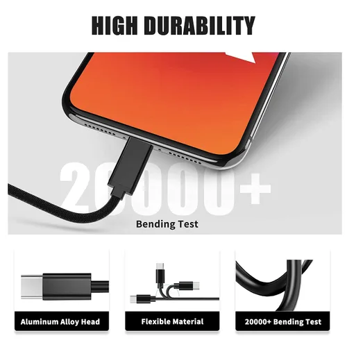Miniatura 3 de Cargador de pared rápido USB C PD de 18 W de repuesto para Samsung Galaxy Z Flip 7/7 FE/6/5/4/3, Z Fold 7/6/5/4/3/2 5G teléfono con cable de carga