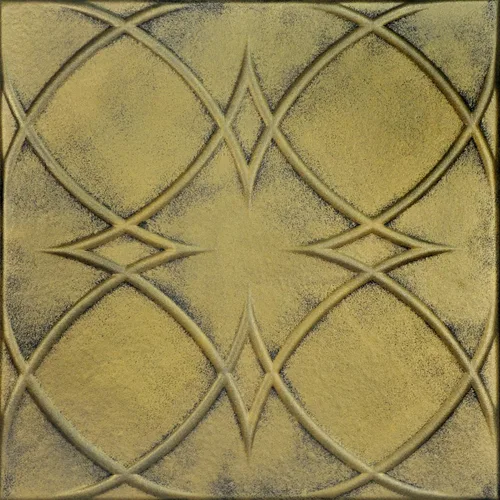 Miniatura 10 de À LA MAISON CEILINGS R82 - Azulejos de techo de espuma con pegamento de círculos y estrellas (21.6 pies cuadrados/caja), paquete de 8, color dorado