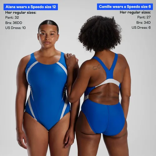 Miniatura 5 de Speedo Traje de baño de una pieza para mujer Creora Highclo Quantum Splice de corte alto sólido