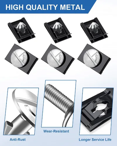 Miniatura 5 de Tornillos de pasador de cubierta inferior del motor, clips de pasador de cubierta de acceso de radiador premium, clip de sujeción de tornillo