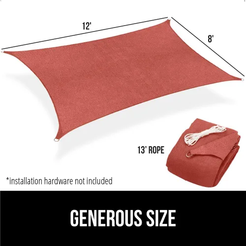 Miniatura 9 de GORILLA GRIP Toldo rectangular resistente con protección UV, resistente a la decoloración, desgarros y al óxido, bordes curvos que bloquean la luz