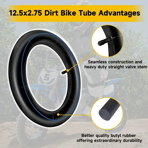 Miniatura 7 de HIAORS Repuesto de tubo interior de 12.5 x 2.75 (12-1/2x2.75) para Razor MX350 ZR350 Mini Dirt Bike Dune Buggy Rocket X-Treme X-560 E-Bikes EZIP