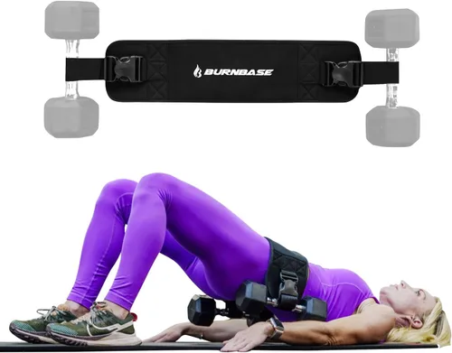 Cinturón de empuje de cadera para ejercicio con acolchado adicional para pesas, banda ajustable para mancuernas, equipo de entrenamiento de glúteos,