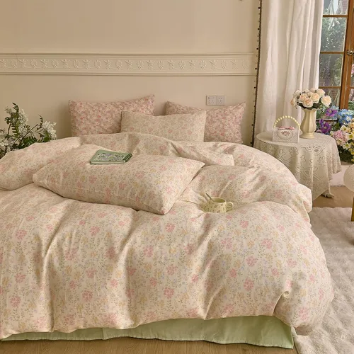 Miniatura 13 de Polka Dot Twin XL Duvet Cover Pink Zipper Twin XL Comforter Cover Cotton Double Gauze Cute Soft Duvet Cover Set with 2 Pillowcases Boho Girls
