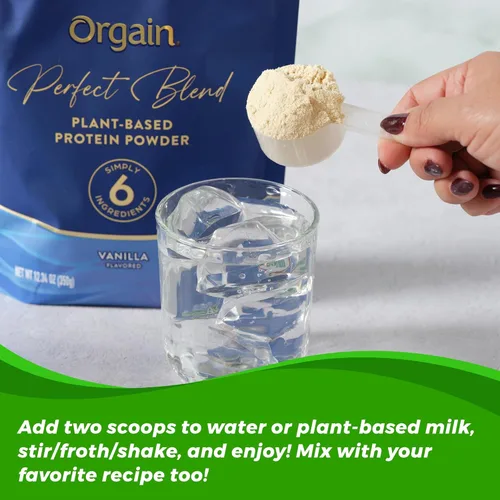 Miniatura 6 de Orgain Proteína en polvo orgánica vegana de mezcla perfecta, 0.71 onzas de proteína vegetal limpia, 6 ingredientes, <0.04 oz de azúcar, sin gluten