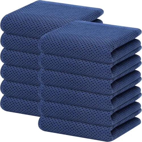 Miniatura 65 de Homaxy Paños de cocina de 100% algodón con tejido de gofre, ultra suaves, absorbentes, de secado rápido, 12 x 12 pulgadas, paquete de 6, amarillo