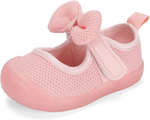 Zapatos de bebé para niño y niña, zapatos de malla transpirable para caminar, suela de goma antideslizante, zapatos de cuna para primeros pasos
