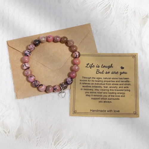 Miniatura 5 de Regalos para mujeres, pulsera curativa de piedra natural, regalos inspiradores para mujeres, adolescentes y niñas