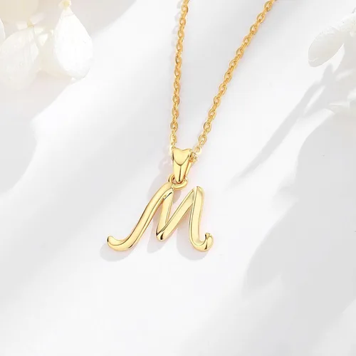 Miniatura 157 de EUDORA Collares de plata esterlina con inicial para mujer, regalos clásicos de 26 letras sin cuello para niñas, hermana, madre hija, cadena de 18