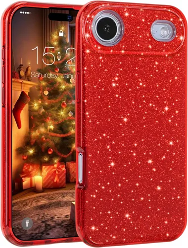 Miniatura 64 de MATEPROX - Funda compatible con iPhone Air de 6.5' [2025], carcasa protectora de 3 capas con purpurina brillante y tendencia, anti-arañazos y a