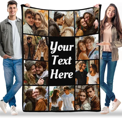 Miniatura 17 de Manta personalizada con texto fotográfico, manta personalizada con imágenes para adultos, manta personalizada con mis propias fotos, manta 1 foto-1