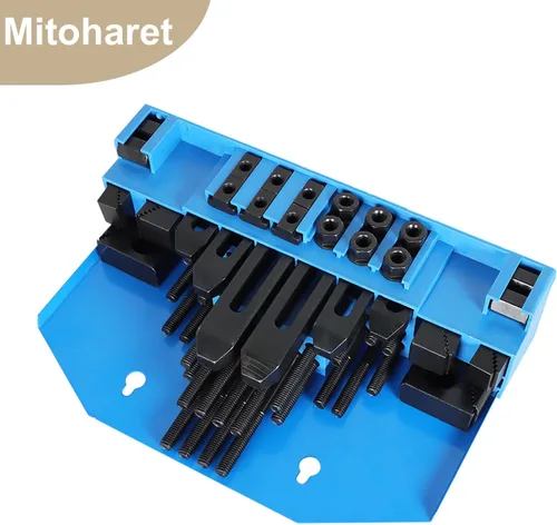 Miniatura 6 de Kit de sujeción de abrazadera de sujeción con ranura en T de 1/2 pulgada, 58 piezas, repuesto para fresadora Bridgeport con caja de almacenamiento