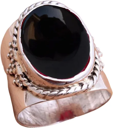 Miniatura 13 de Anillo de plata de ley 925 con piedras preciosas ovaladas auténticas, hecho a mano, hermoso regalo de Navidad para ella