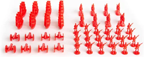 Miniatura 3 de Morrison Games Miniaturas militares napoleónicas y de la guerra civil (rojo): Soldados de juguete de plástico Set: Infantería, Caballería