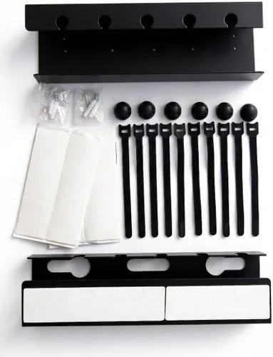 Miniatura 7 de Bandeja de organización de cables para debajo del escritorio, sin taladro, organizador de cables para escritorio, organizador de cables, bandeja