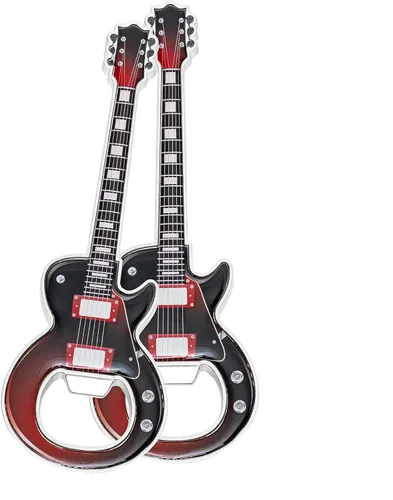 Miniatura 10 de Abridor de botellas de cerveza, 2 piezas, abridor de botellas en forma de guitarra, regalo de guitarra, accesorios de cocina para bebedores, amantes