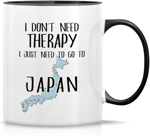 Miniatura 6 de Retreez Divertida taza japonesa de 11 onzas con texto en inglés «Just Need To Go To Japan Tokyo Lover – Sarcasmo Sarcasmo motivacional inspirador